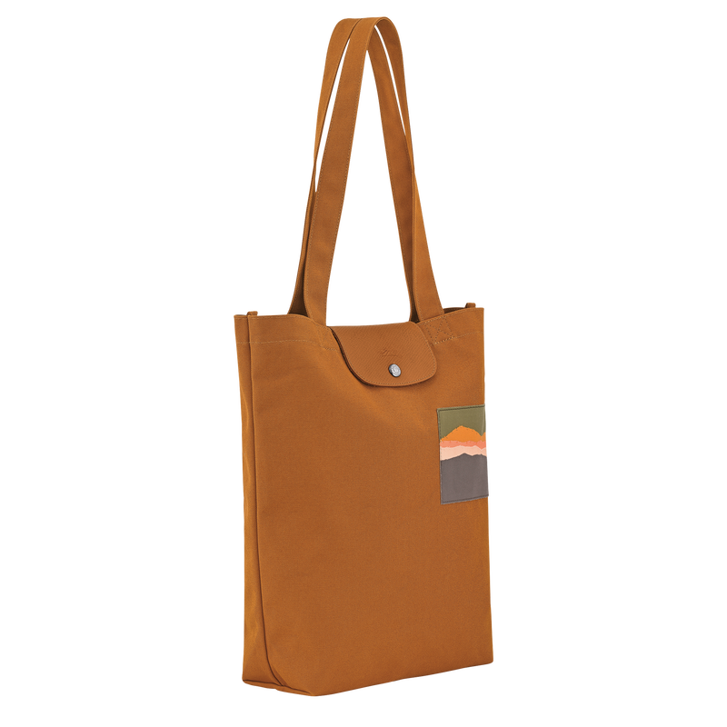 Caroline H&eacute;lain x Longchamp M Tote bag , Caramel - Canvas  - View 2 of  5