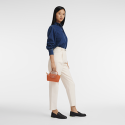 Le Pliage Green 化妆包 , 胡萝卜色 - 再生帆布