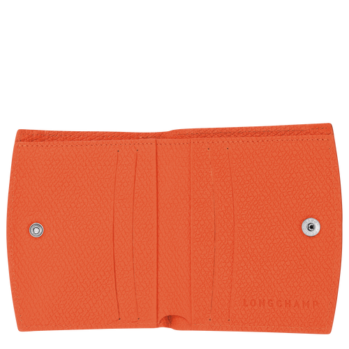 Roseau Wallet , Orange - Leather - View 3 of  4