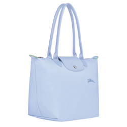 Le Pliage Green M Tote bag , Sky Blue - Recycled canvas