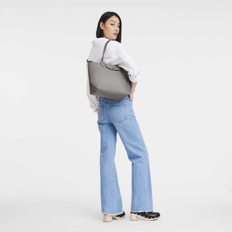 Le Pliage Xtra M Tote bag , Turtledove - Leather  - View 2 of  6