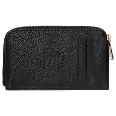 Le Foulonn&eacute; Card holder , Black - Leather