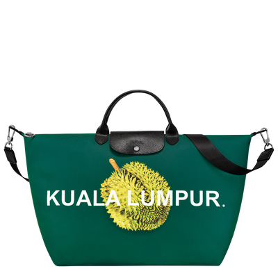 Le Pliage Du Monde L Travel bag , Green - Canvas