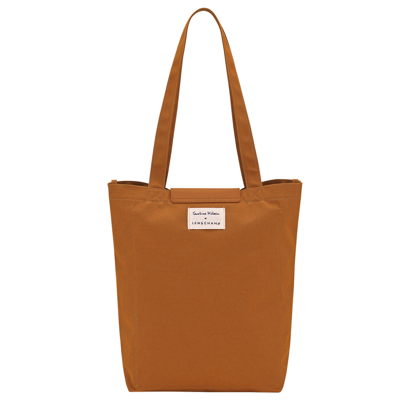 Caroline H&eacute;lain x Longchamp M Tote bag , Caramel - Canvas  - View 3 of  5