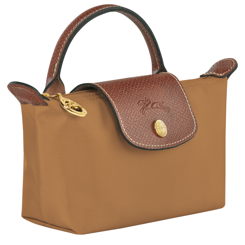 Le Pliage Original Pouch with handle , Fawn - Recycled canvas  - View 3 of  6
