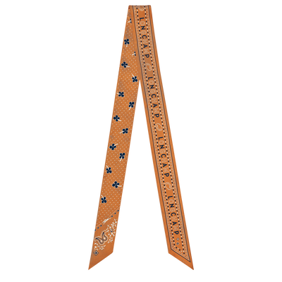 French Bandana Headband , Amber - Silk