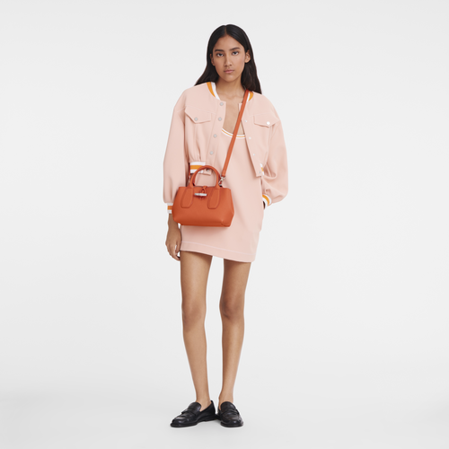 Roseau S Handbag , Orange - Leather - View 2 of  7