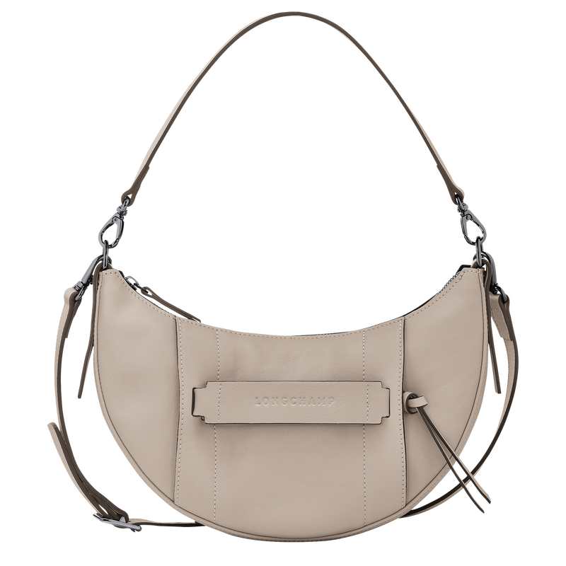 Longchamp 3D S 斜挎包 , 陶灰色 - 皮革  - 查看 1 4