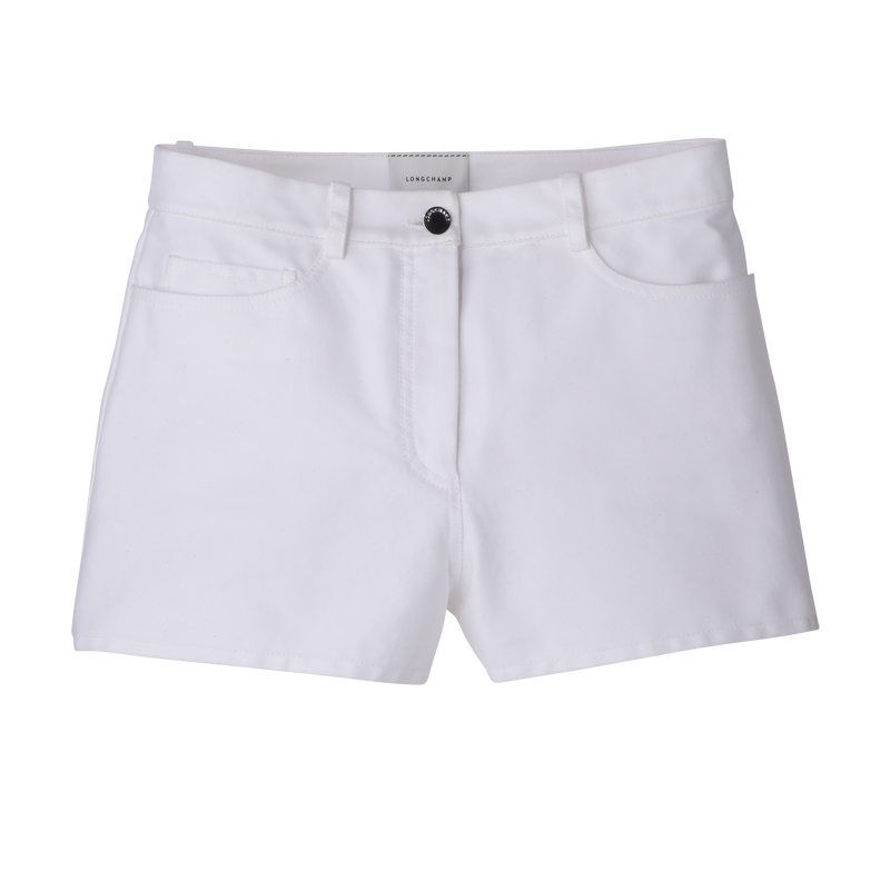 短裤 , 白色 - 华达呢  - 查看 1 5