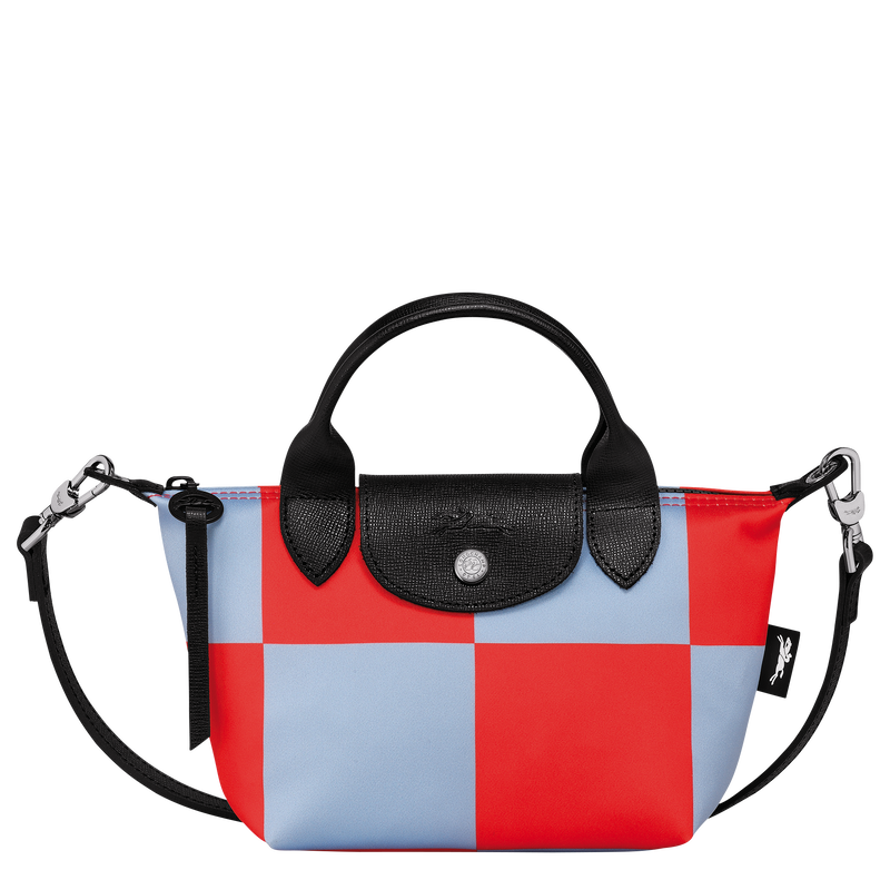 Le Pliage 系列 XS 手提包 , 天藍色 / 红色 - 帆布  - 查看 1 2