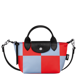 Le Pliage 系列 手提包 XS, 天藍色 / 红色