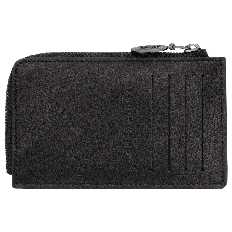Le Pliage Xtra Card holder , Black - Leather  - View 2 of  2