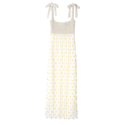 连衣裙 , 亚麻色 - 钩织结绳编织
