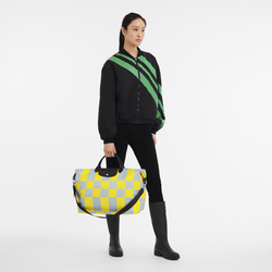 Le Pliage Collection S Travel bag , Sky Blue/Yellow - Canvas