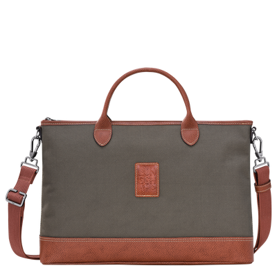 Boxford S 公文包 , 深棕色 - 再生帆布