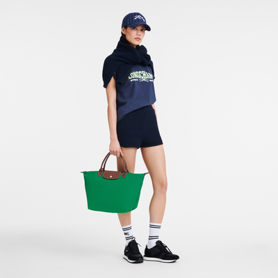 Le Pliage Original M 手提包 , 绿色 - 再生帆布