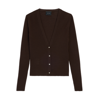 Cardigan , Mocha - Knit
