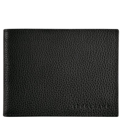 Le Foulonné Wallet , Black - Leather