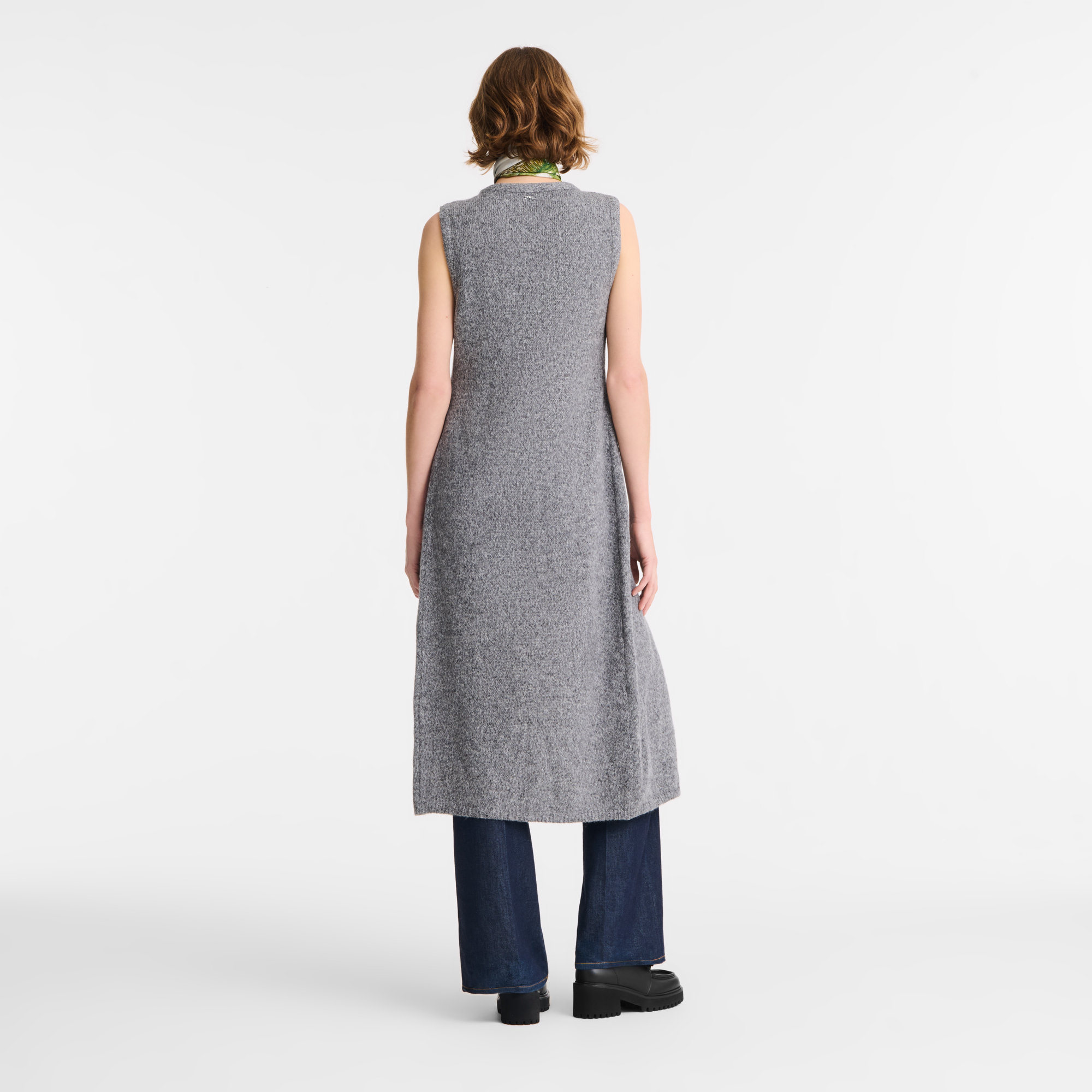 Sleeveless cardigan, Anthracite - View 3 of
5 - zoom in null Sleeveless cardigan, Anthracite
