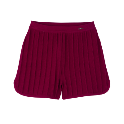 Shorts , Beetroot - Knit