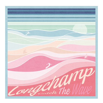 En Pleine Vague（浪尖起舞） 丝巾 50 , 彩虹色 - 真丝