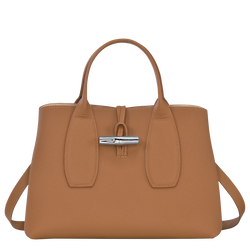 Roseau M Handbag , Natural - Leather