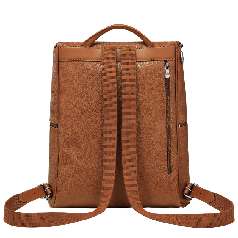 Le Foulonné Backpack , Caramel - Leather  - View 4 of  5