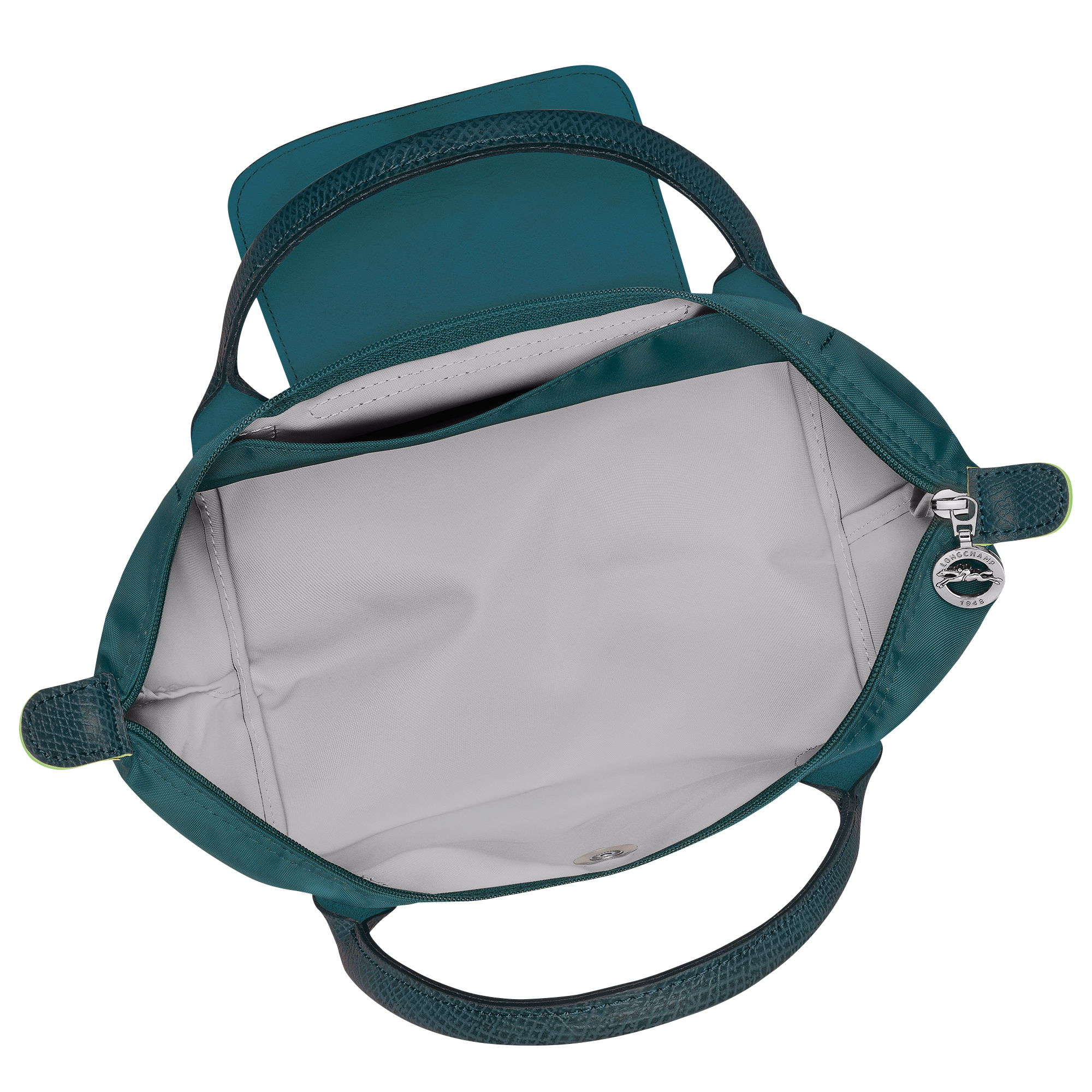 手提包 S, 孔雀蓝色 - 查看 5
        7 - 放大 Le Pliage Green 手提包 S, 孔雀蓝色