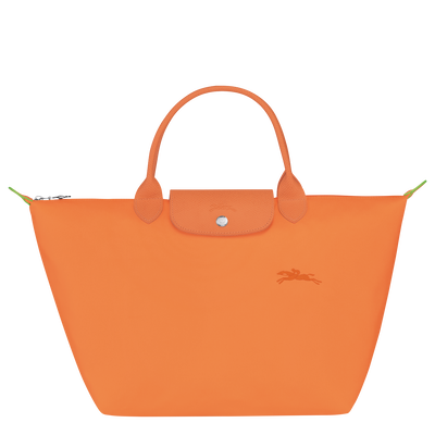 Le Pliage Green M 手提包 , 橙色 - 再生帆布