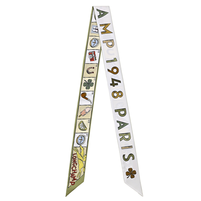Le Jeu de Cheval Headband , Almond Green - Silk  - View 1 of  2