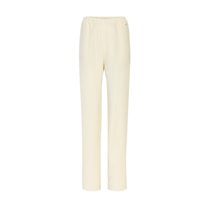Trousers , Ecru - Fluid crepe  - View 1 of  3