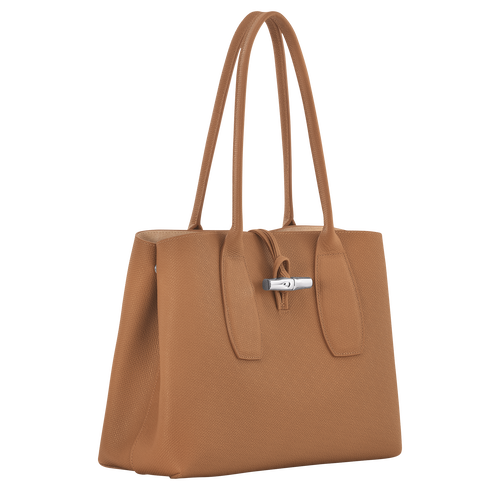 Roseau L Tote bag , Natural - Leather - View 3 of  6