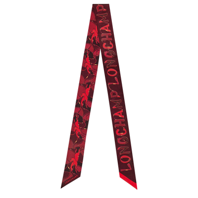 Cheval Longchamp 细丝带 , 勃艮第色 - 真丝