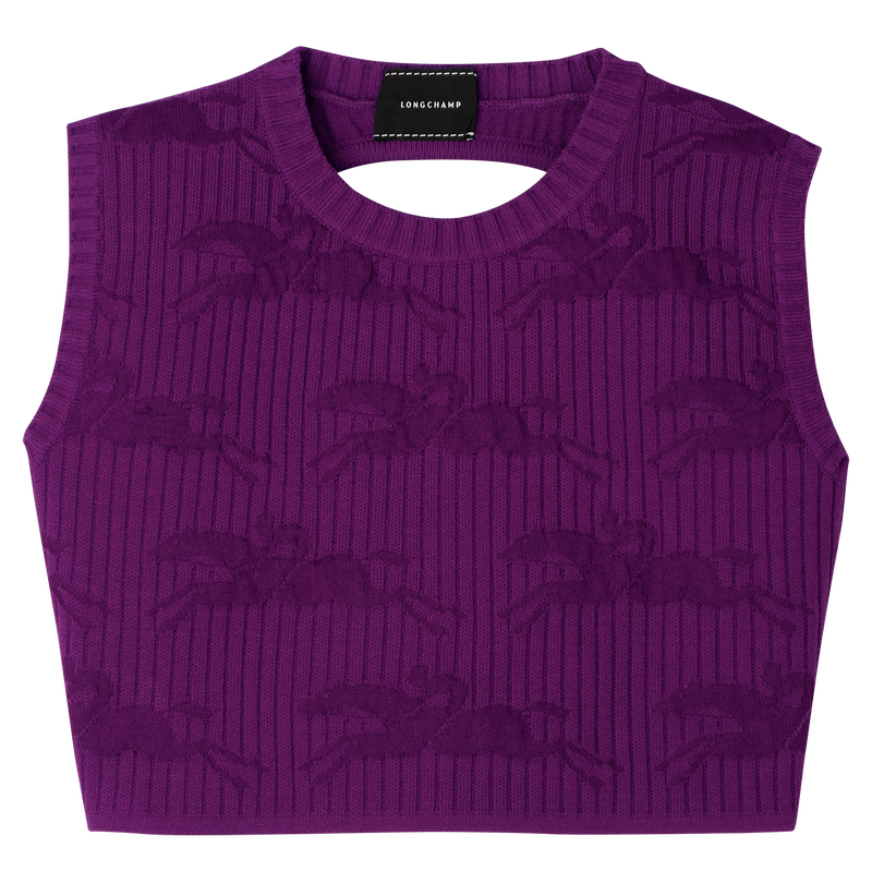 Sleeveless top , Violet - Knit  - View 1 of  4