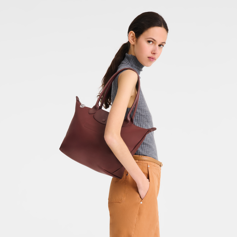 Le Pliage One M Tote bag , Burgundy - Canvas  - View 8 of  8