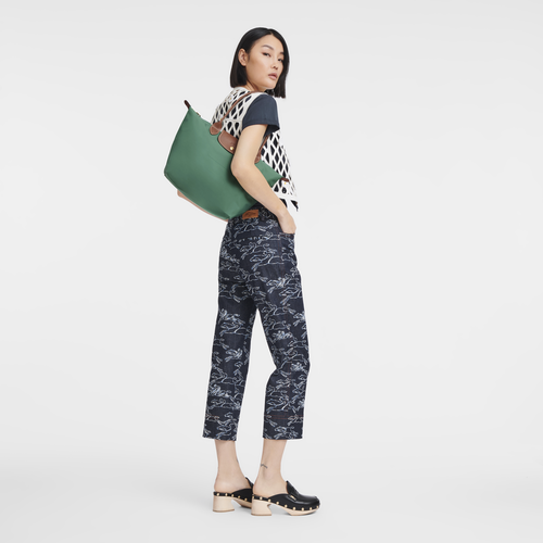 Le Pliage Original M Tote bag , Sage - Recycled canvas - View 2 of  5