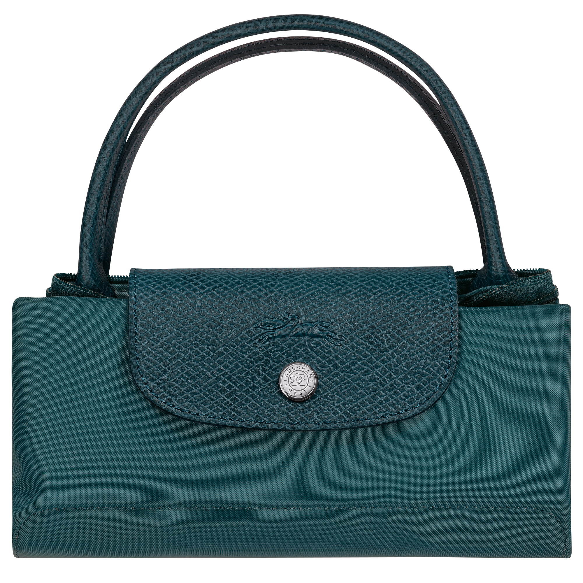 手提包 S, 孔雀蓝色 - 查看 7
        7 - 放大 Le Pliage Green 手提包 S, 孔雀蓝色