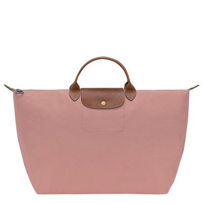 Le Pliage Original L 旅行包 , 茶粉色 - 再生帆布
