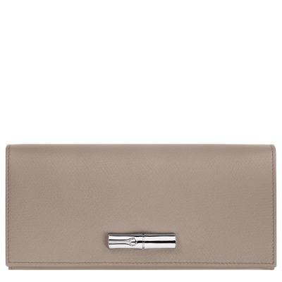 Le Roseau Flap wallet , Clay - Leather
