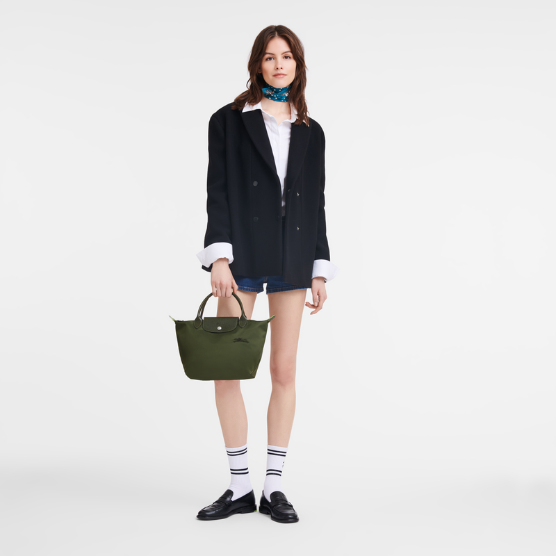 Le Pliage Green S 手提包 , 森林绿 - 再生帆布  - 查看 2 6 Le Pliage Green S 手提包 , 森林绿 - 再生帆布  - 查看 2 6