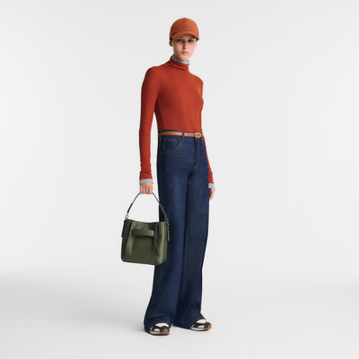 Longchamp 3D S 斜挎包 , 卡其色 - 皮革