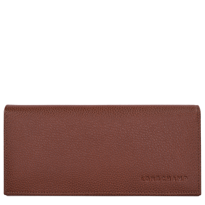 Le Foulonn&eacute; Long continental wallet , Coffee - Leather