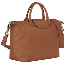 Le Pliage Xtra L 中号手提包 , 干邑色 - 皮革