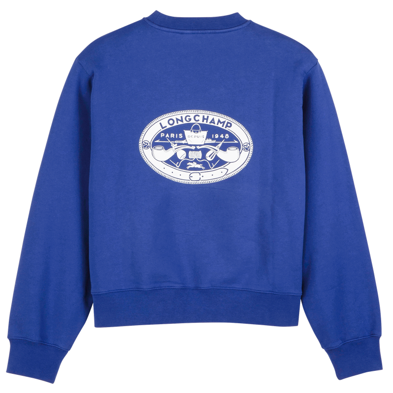 Sweatshirt , Cobalt - Printed jersey  - View 2 of  4