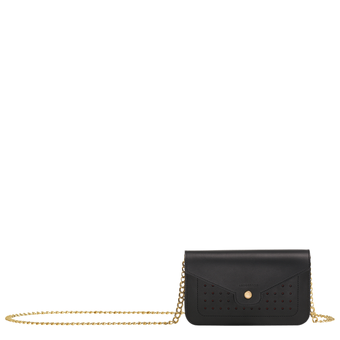 Mademoiselle Longchamp 系列 带链钱包, 黑色