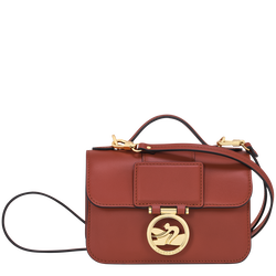 Box-Trot XS Crossbody bag , Mahogany - Leather