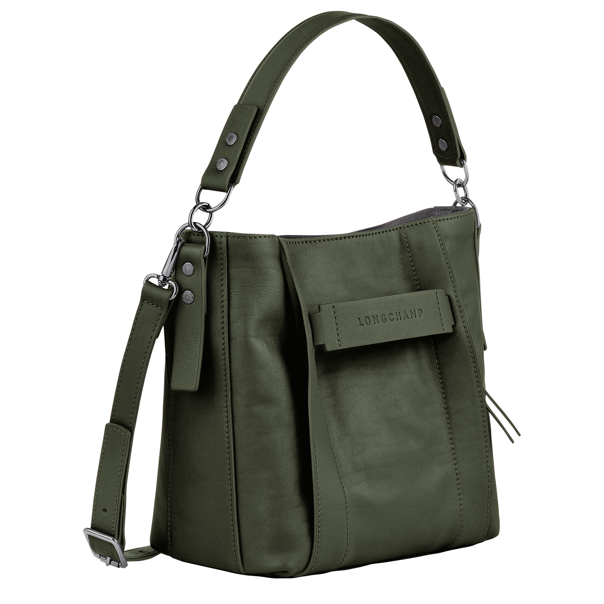 Longchamp 3D 斜挎包 S, 卡其色