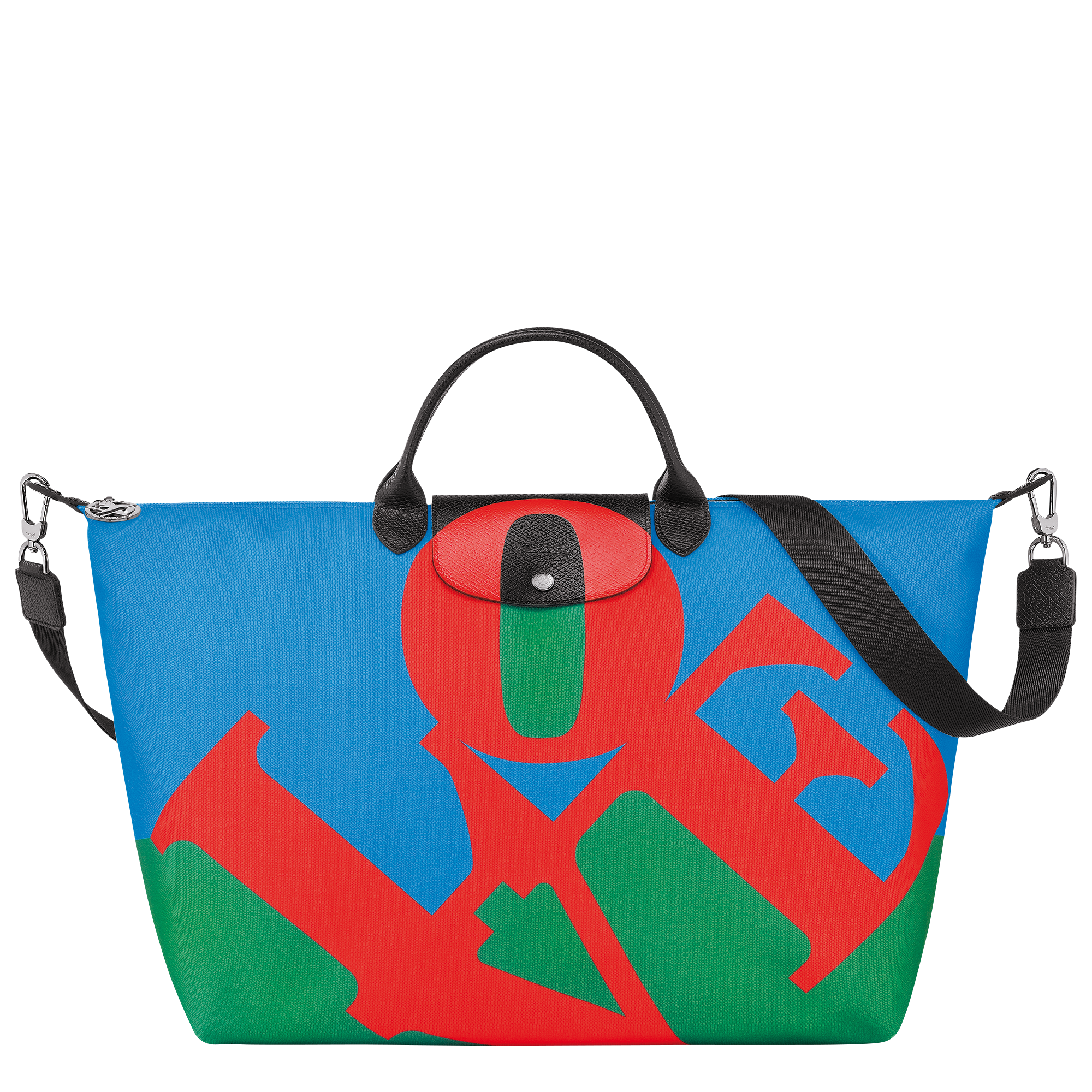 Longchamp x Robert Indiana 旅行包 S, 红色