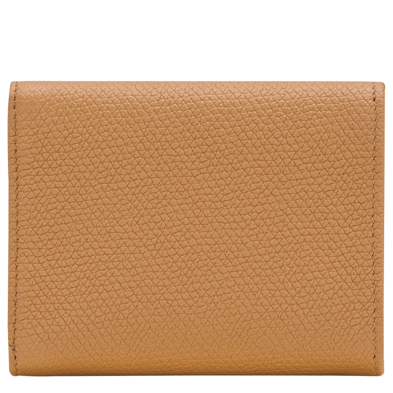 Le Roseau Compact wallet , Walnut - Leather  - View 2 of  3