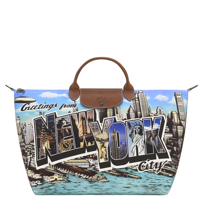 S Travel bag Longchamp X Jeremy Scott , Brown - Canvas  - View 1 of  4